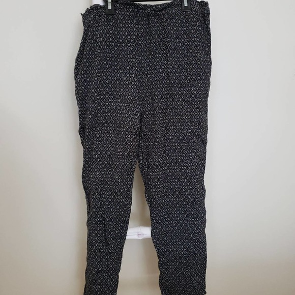 H&M Black and White Printed Pants Sz 10 - Picture 1 of 6